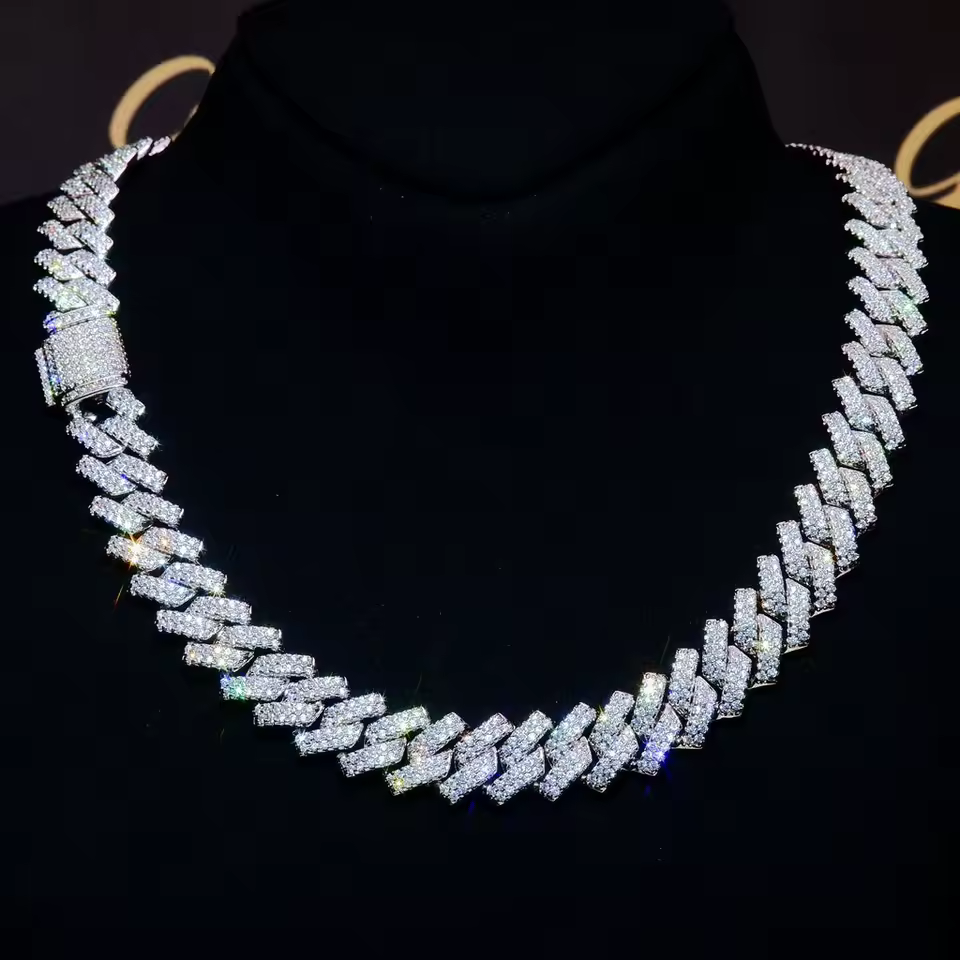 14mm Iced Out Cuban Link Chain β 18K Gold/White Gold Plated