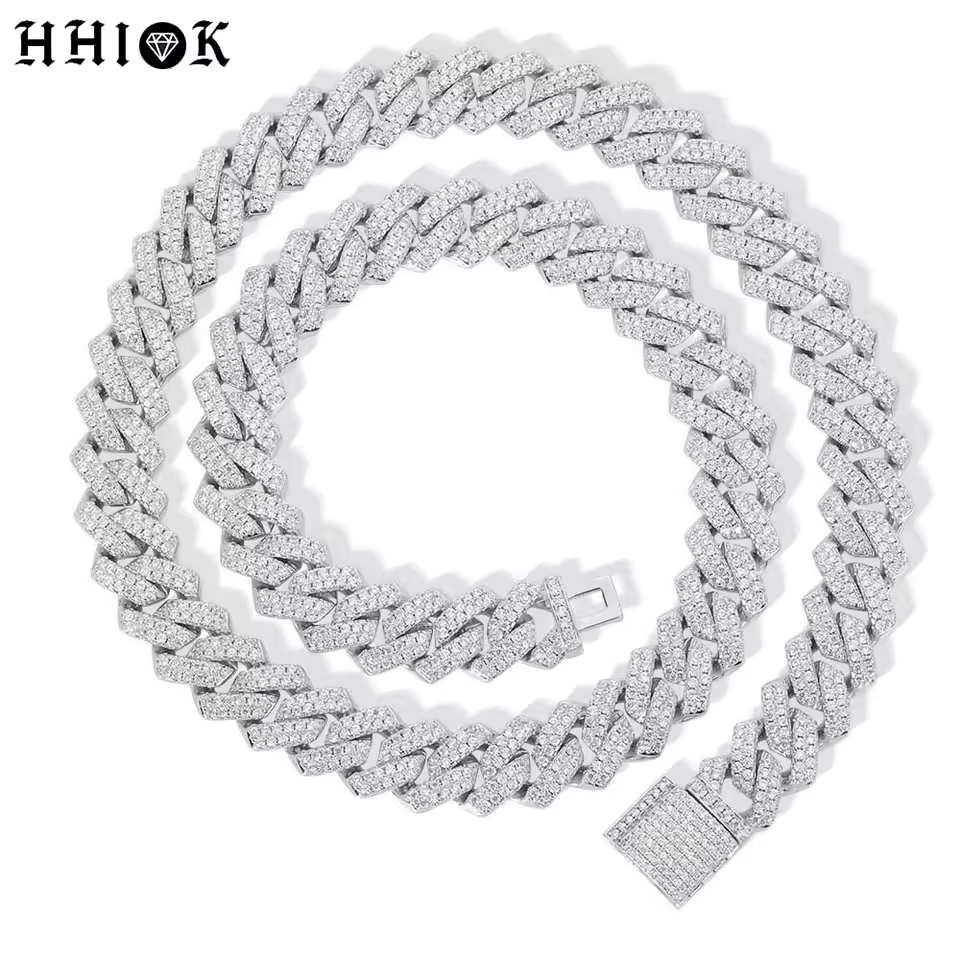 14mm Iced Out Cuban Link Chain β 18K Gold/White Gold Plated