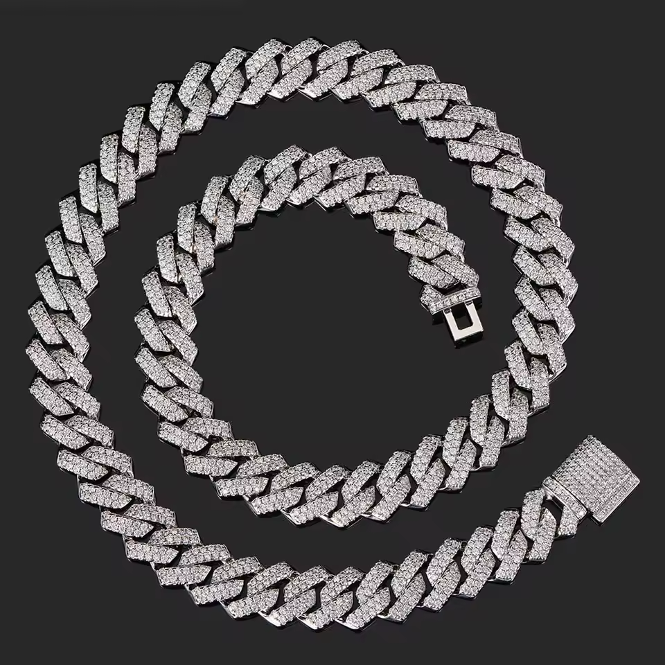 14mm Iced Out Cuban Link Chain β 18K Gold/White Gold Plated